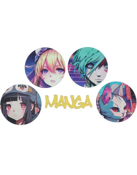 10 stk Manga Bordkonfetti i Tre 5 cm