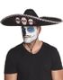 Day of the Dead Sombrerohatt med Sølvfarget Kanter
