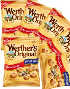12 stk Werthers Original SUKKERFRIE Karamell-Sukkertøy - Hel Eske