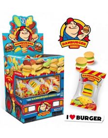 80 stk Vida's Hamburger Gummies - Eske med Vingummiburgere 0,8 kg