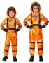 Orange Unisex Astronautkostyme til Barn