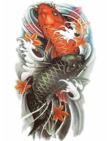 Swimming Koifish (Fake Tattoo)