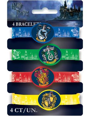 4 stk Elastiske Armbånd - Harry Potter