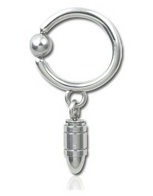 Hengende Patron Silver - 1.6 x 12 mm BCR Piercing