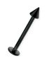 Svart PVD Basic Labret med Spike Kule