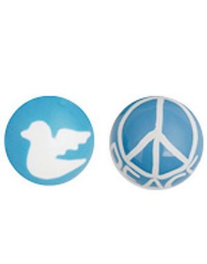 Peace - Blå Akrylkule
