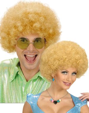 Unisex Blond Afroparykk
