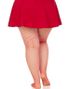 Lycra Rød Nettingstrømpebukse - Plus Size