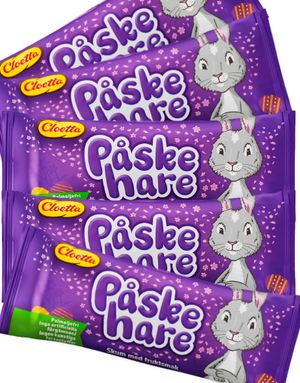 30 stk Cloetta Påskehare - Skumgodteri med Fruktsmak - Hel Eske 660 gram