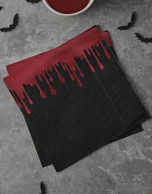 16 stk Blodige Servietter 16x16 cm - Night Fright