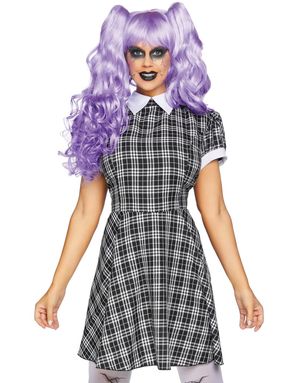 Plaid Babydoll - Dukke Kostyme