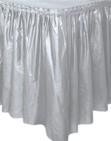 Sølvfarget Bordskjørt 73x426 cm