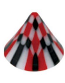 Ruter Black/Red - 3 mm Akrylkule til 1,2 mm stang