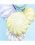 Lys Gul Candy Mønstret Folieballong 45 cm