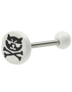 Ninja Cat White - Tungepiercing