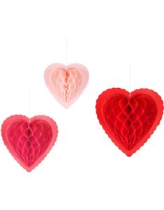 Honeycomb Hengende Hjerter 20-30 cm