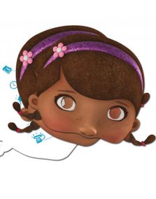 4 stk Pappmasker og Invitasjoner - Doc McStuffins