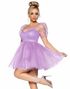 Frosted Organza Babydoll - Lavendelfarget Kostymekjole til Dame - Large