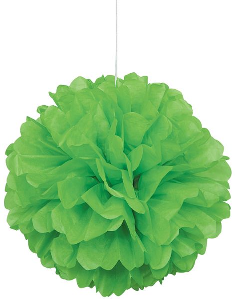 Lime Grønn Puff Pom Pom 40 cm