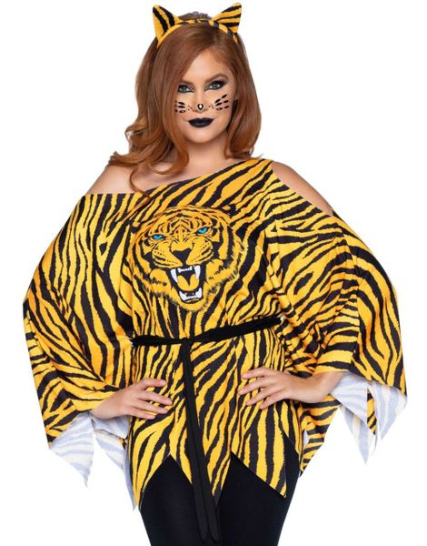 Tiger Poncho Sett til Dame - OneSize
