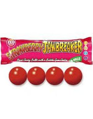 4-pk Zed Jawbreaker med Jordbærsmak og Kjerne av Tyggegummi 33 g