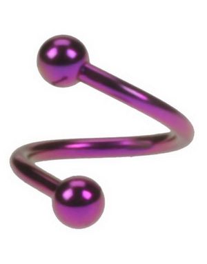 Twister - 1,2 x 8 mm Lilla Øyenbrynspiercing