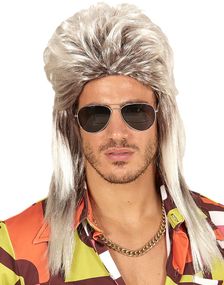 Blond Mullet Parykk til Mann