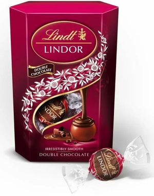 Lindt Lindor Double Chocolate - Mørke og Lyse Doble Sjokolade Trøfler med Fyll 200 gram
