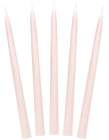 10 stk myk Fersken Kronelys 24 cm