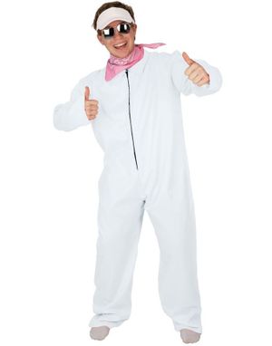 Hvit Kjeledress til Voksne - Onesize