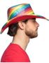 Regnbuefarget Cowboyhatt med Paljetter