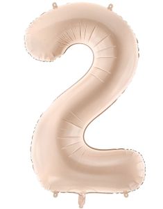 Tallet 2 - Beige Stor Folieballong 72 cm