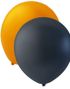 10 stk 30 cm - Svarte og Orange Ballonger
