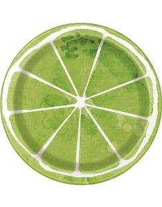 8 stk Limeskive Papptallerkener 18 cm