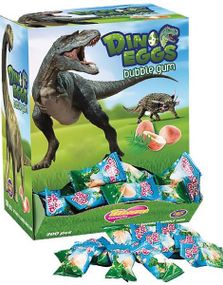 1764547200_1200 stk Ilham Dino Eggs - Supersur Tyggegummi med Ferskensmak - Hel Eske 920 gram