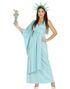 Statue of Liberty Damekostyme med Krone og Fakkel
