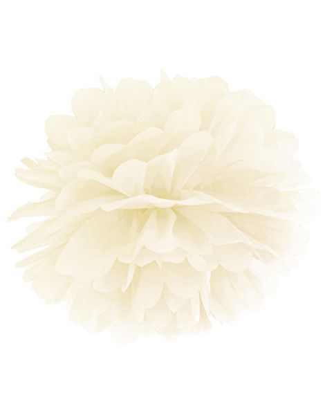 Kremfarget Pom Pom 25 cm