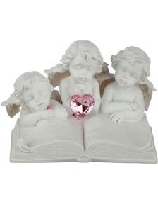 Peace of Heaven - Tre Engler Med Bok Og Rosa Hjerte