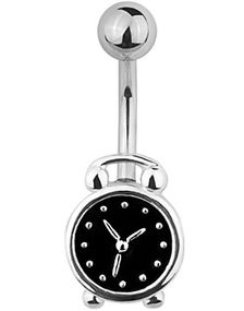 Time Is Up Navlepiercing - Svart