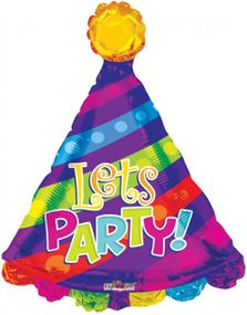 Lets Party! - Folieballong med Hatteform 71 cm