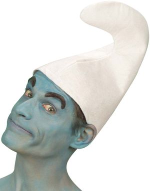 Hvit Smurfe Inspirert Hatt
