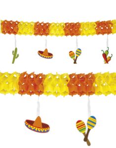 4 Meter Girlander med Hengende Motiver - Taco Fiesta