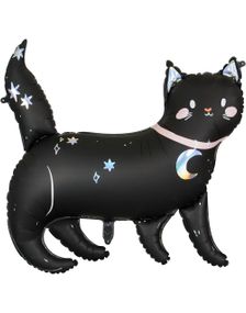 Svart Katt Folieballong 96x95 cm