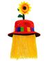 Klovnehatt med Solsikkeblomst og Hår