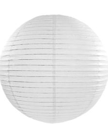 HVIT Papirlanterne / Papirlykt 45 cm