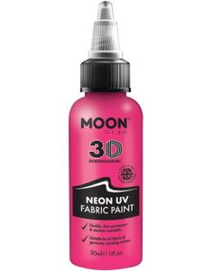 Rosa Neon UV/Blacklight 3D Tekstilmaling 30 ml
