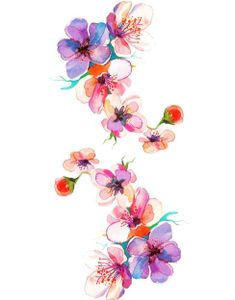 Pastel Flowers - 2 stk Tatoveringer (Fake Tattoo)