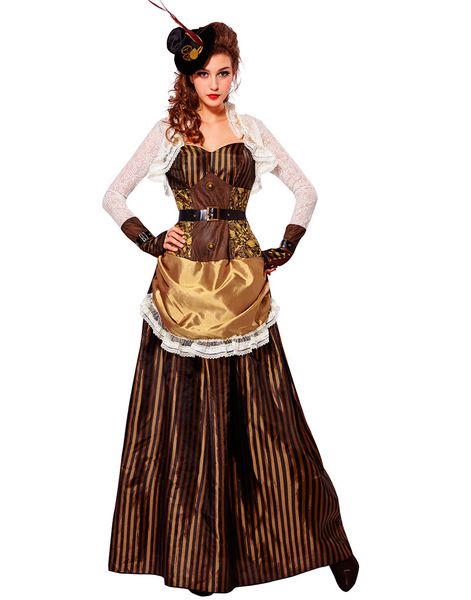 Lekkert Steampunk Damekostyme med Mini Topphatt