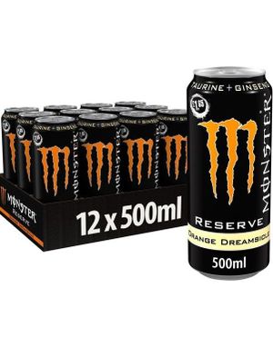 12 stk Monster Energy Reserve Orange Dreamsicle 500 ml Energidrikk (UK Import) - Helt Brett
