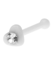 Loving Heart White - Nesepiercing